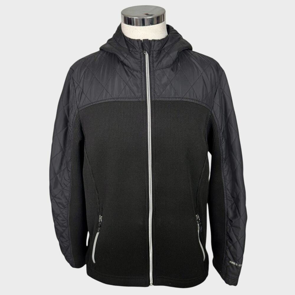 Free Country Womens Medium Black Hooded Full Zip Jacket